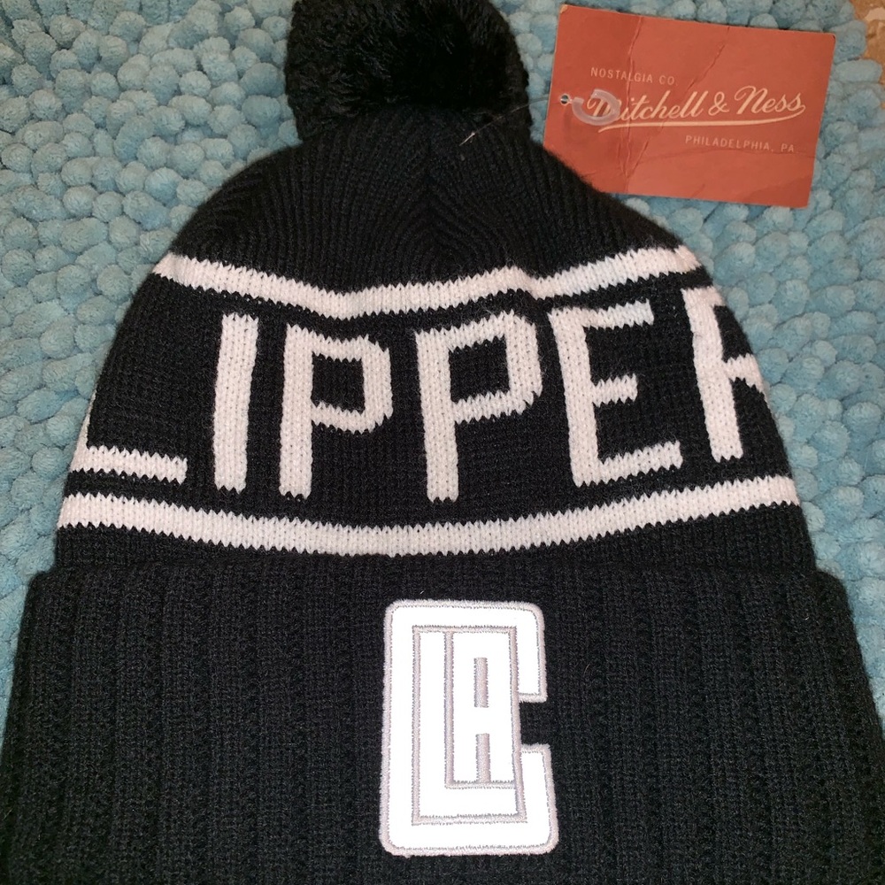 Mitchell & Ness LA Clippers Pom Pom Beanie